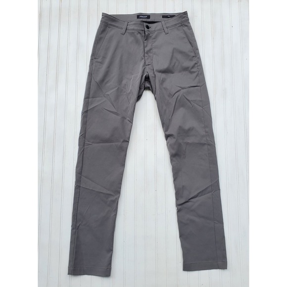 Proof Other - Proof Nomad Pants Mens 30x32 Slim Fit Charcoal Grey Technical Chino Trousers